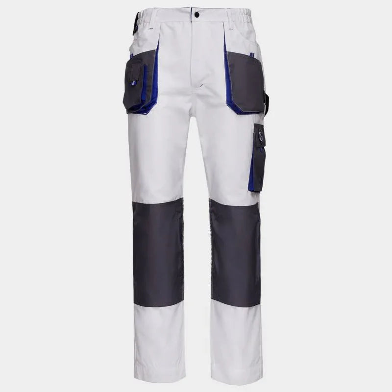 Stenso Kastor Emerton White Work Trousers: Durable, Multi-Pocket, Reinforced Knees - Gomix Brands Outlet